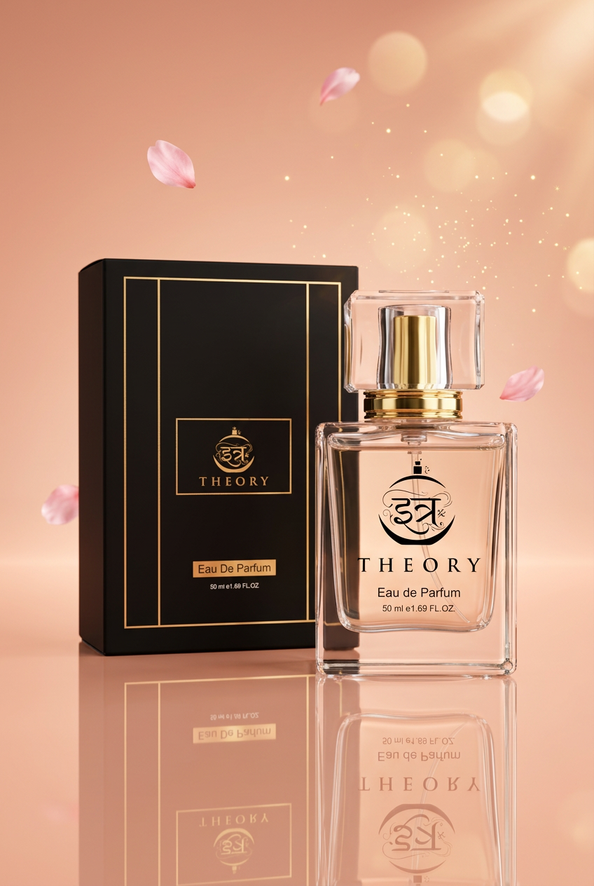 Bahaar box and bottle, glossy peach retouch