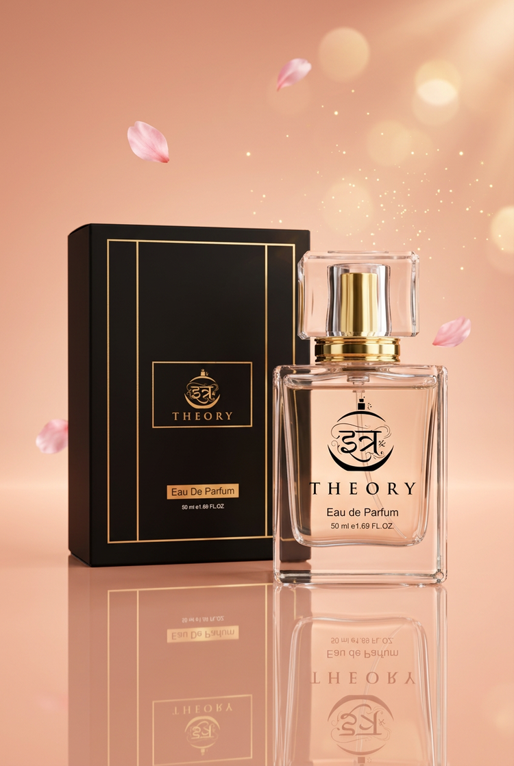 Bahaar box and bottle, glossy peach retouch