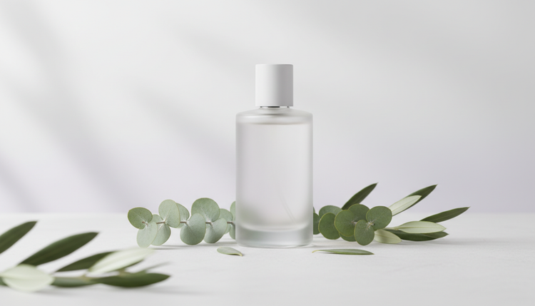 A single इत्र Theory perfume bottle